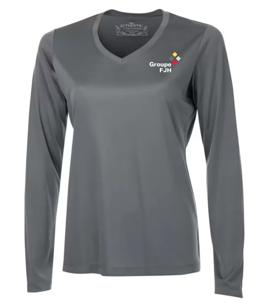 T-shirt à manches longues col en V Pro Team pour femmes – FJH