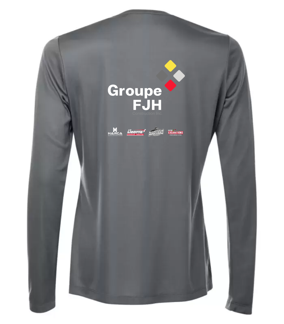 T-shirt à manches longues col en V Pro Team pour femmes – FJH
