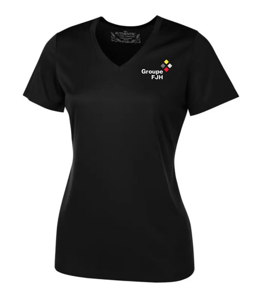 T-shirt à manches courtes col en V Pro Team pour femmes – FJH