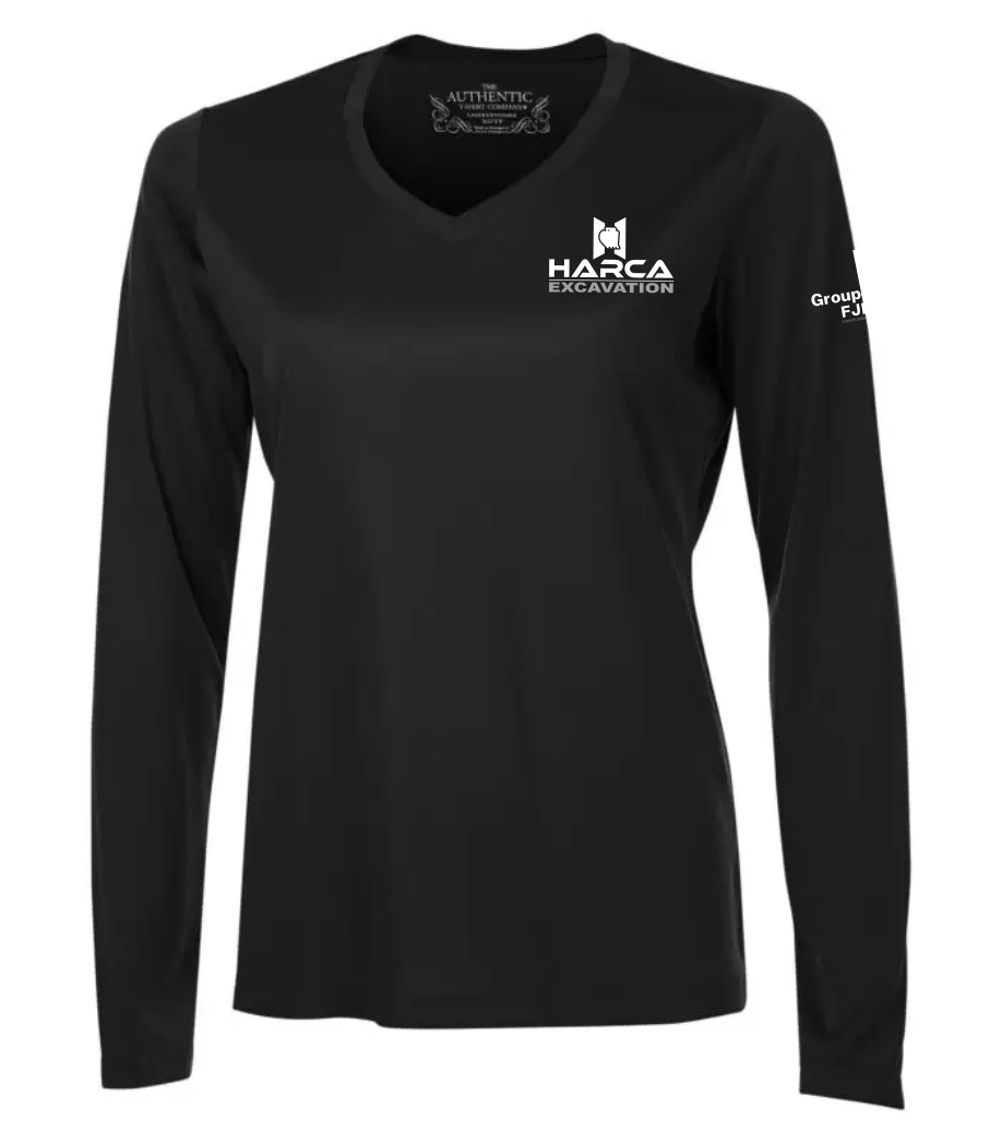 T-shirt à manches longues col en V Pro Team pour femmes – Harca