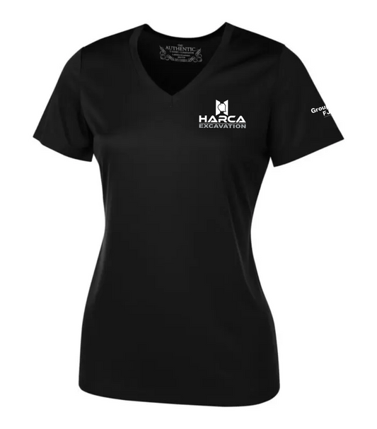 T-shirt à manches courtes col en V Pro Team pour femmes – Harca