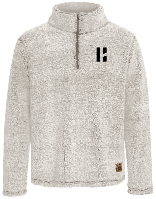 Chandail à fermeture éclair ¼ en berbère unisexe – Hermite