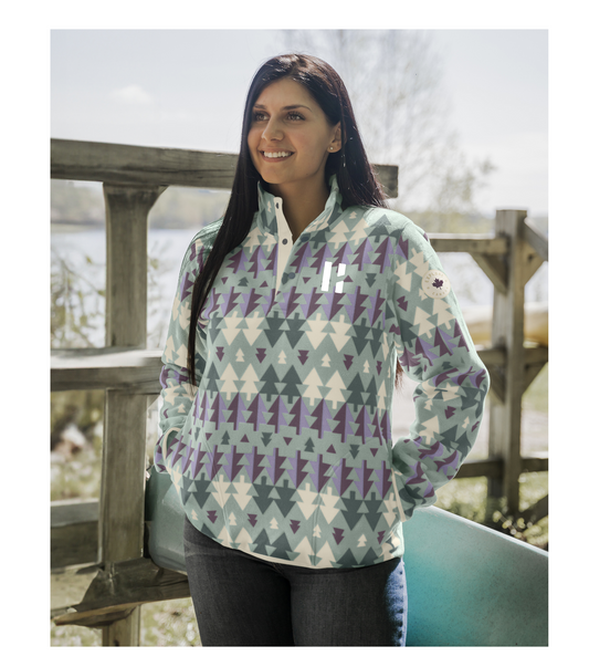 Chandail boutonné ¼ en polar unisexe – Hermite