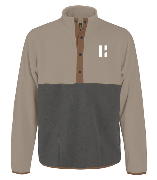 Chandail à boutons ¼ en polar unisexe – Hermite