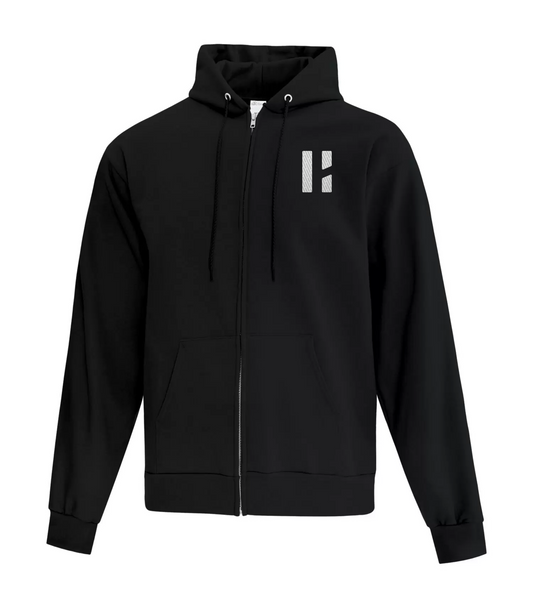 Chandail à capuchon à glissière en molleton de tous les jours – Hermite