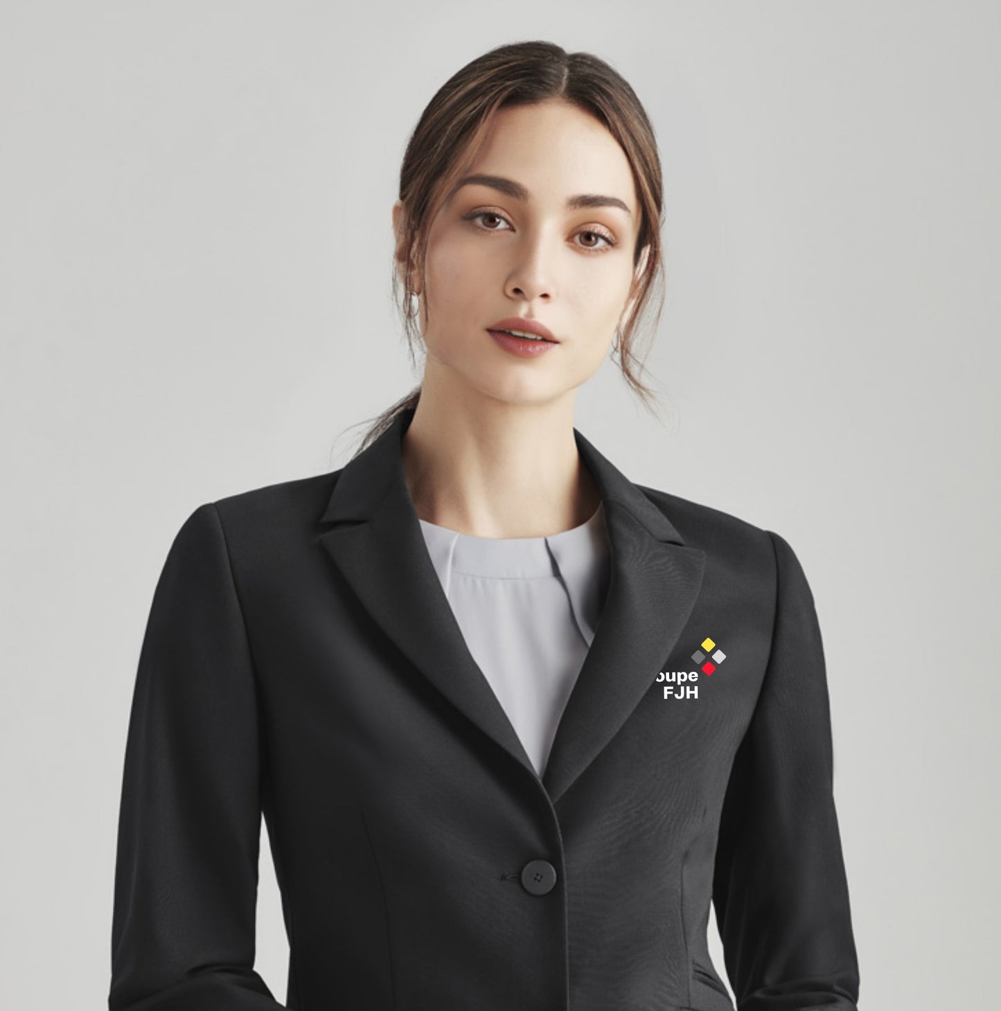 Veston mi-long 2 boutons Comfort Wool Stretch pour femmes – FJH
